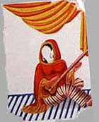 hand painted Indian figures