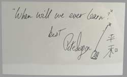 Pete Seeger autograph