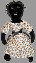 black velvet rag doll