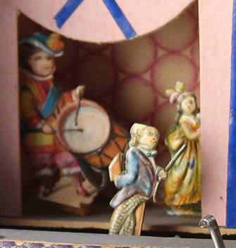 mechanical paper toy closeup