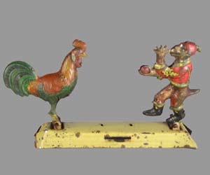 monkey and rooster  penny toy