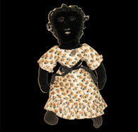 black velvet rag doll